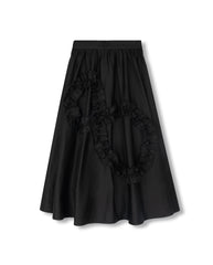 MALLORY & MERLOT SWISS POPLIN RUFFLE DETAIL SKIRT