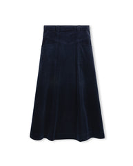 VIBE 2PC LEON CABLE KNIT HOODIE WITH LEON MAXI CORDUROY SKIRT