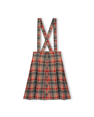 ONE CHILD 2PC WISH KNIT SWEATER WITH SUSPENDER PLAID PLEATED SKIRT
