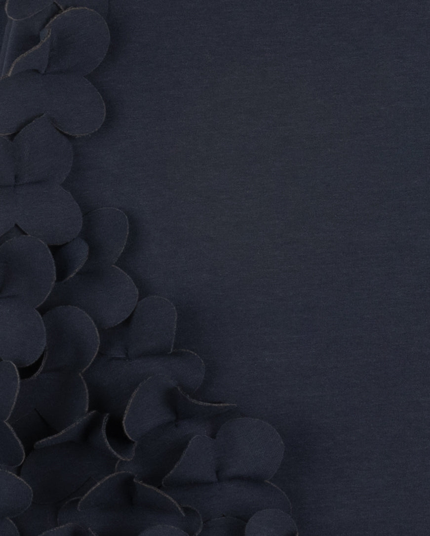 LILOU SCUBA FLORAL DETAIL JUMPER