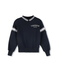 PHIL AND PHOEBE "TOMORROW" PRINT COLLARED SWEATSHIRT
