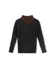 HARPER JAMES CENTER CABLE KNIT SWEATER
