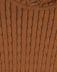 VIBE 2PC LEON CABLE KNIT HOODIE WITH LEON MAXI CORDUROY SKIRT