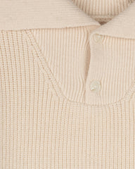 VIBE COLLARED KNIT STRIPE SWEATER