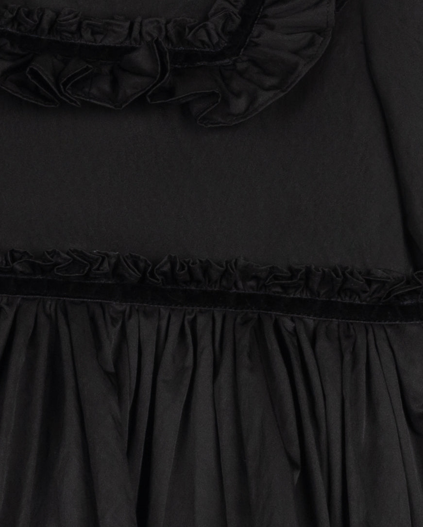 LILOU TAFFETA TIERED GOWN (SHORT)