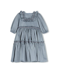 LILOU TAFFETA TIERED GOWN (SHORT)