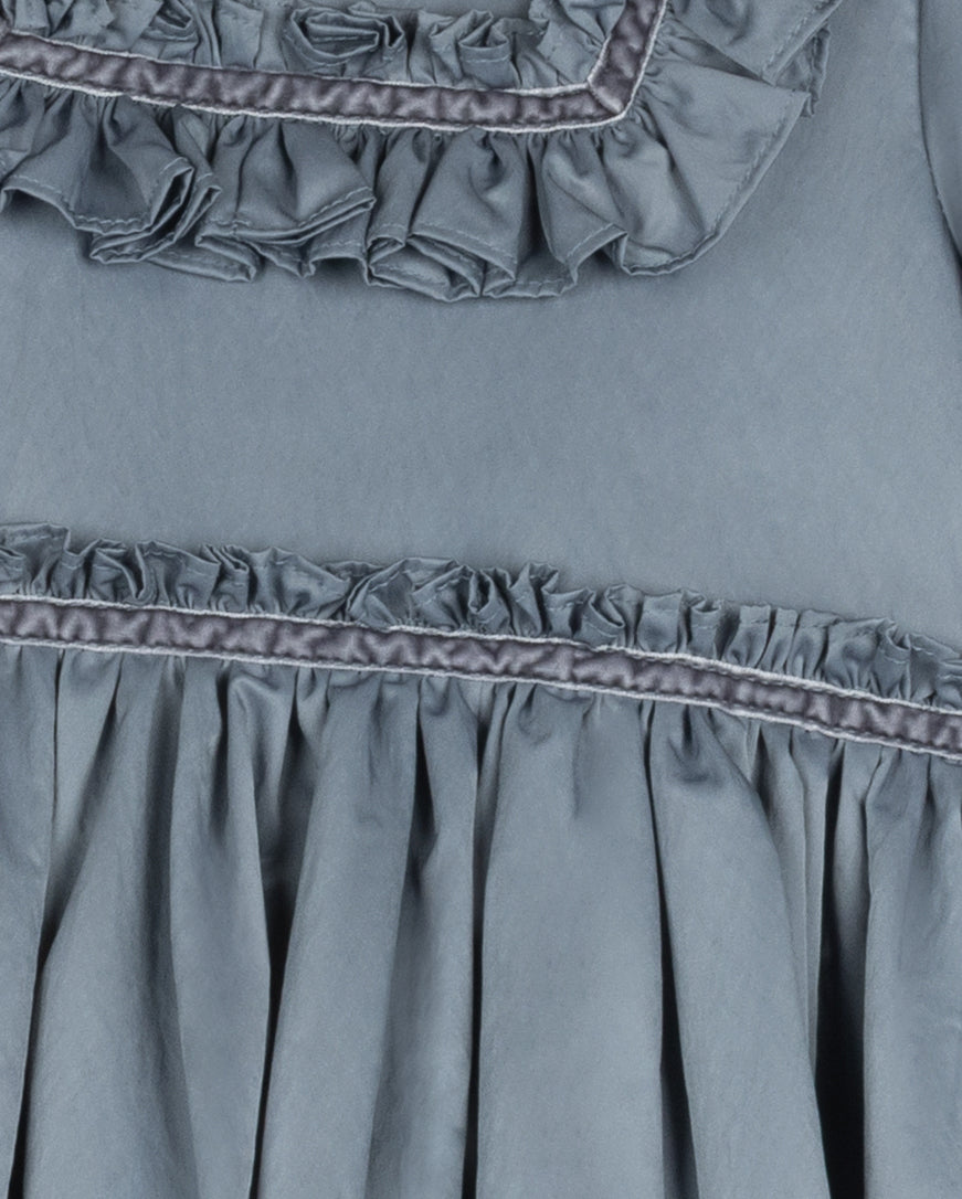LILOU TAFFETA TIERED GOWN (SHORT)