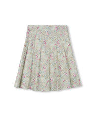 ONE CHILD 2PC SLATER RUFFLE NECK FLORAL BLOUSE WITH PLEATED SKIRT