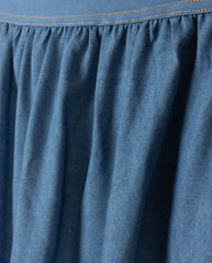 VIBE WIDE ELASTIC BAND DENIM SKIRT