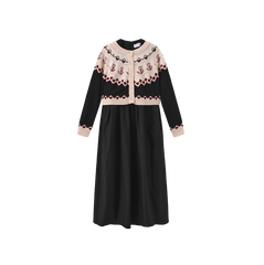 PAPILLON 2PC FLORAL CARDIGAN WITH TIERED ROBE