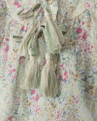 ONE CHILD 2PC SLATER RUFFLE NECK FLORAL BLOUSE WITH BLOOMER SET