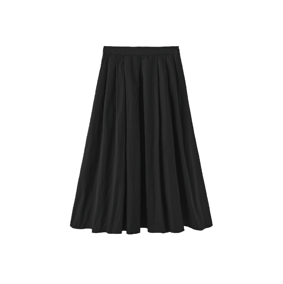 TUSTELLO SEF POPLIN PLEATED FULL MIDI SKIRT