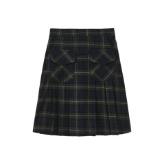 PHIL AND PHOEBE 2PC SWEATSHIRT WITH PLAID POCKET BUTTON SKIRT