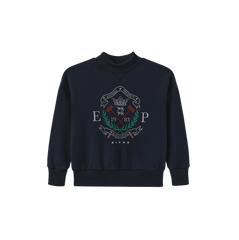 PHIL AND PHOEBE 2PC SWEATSHIRT WITH PLAID POCKET BUTTON SKIRT