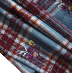 ONE CHILD JERRY PLAID FLORAL SKIRT