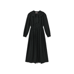 MINIMAL GEM STONE SCALLOPED NECK DRESS
