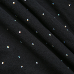 MINIMAL GEM STONE SCALLOPED NECK DRESS