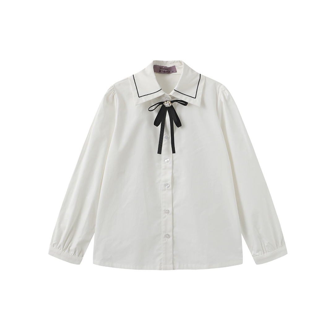 MALLORY & MERLOT VEX DETAIL COLLAR STITCH BLOUSE