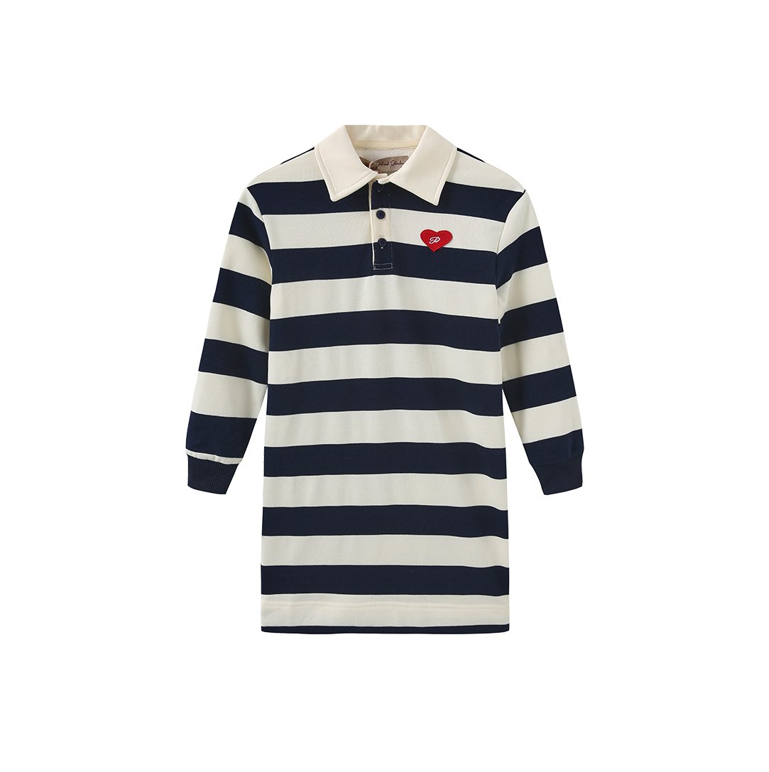 PHIL AND PHOEBE TRILL STRIPED SWEATSHIRT DRESS