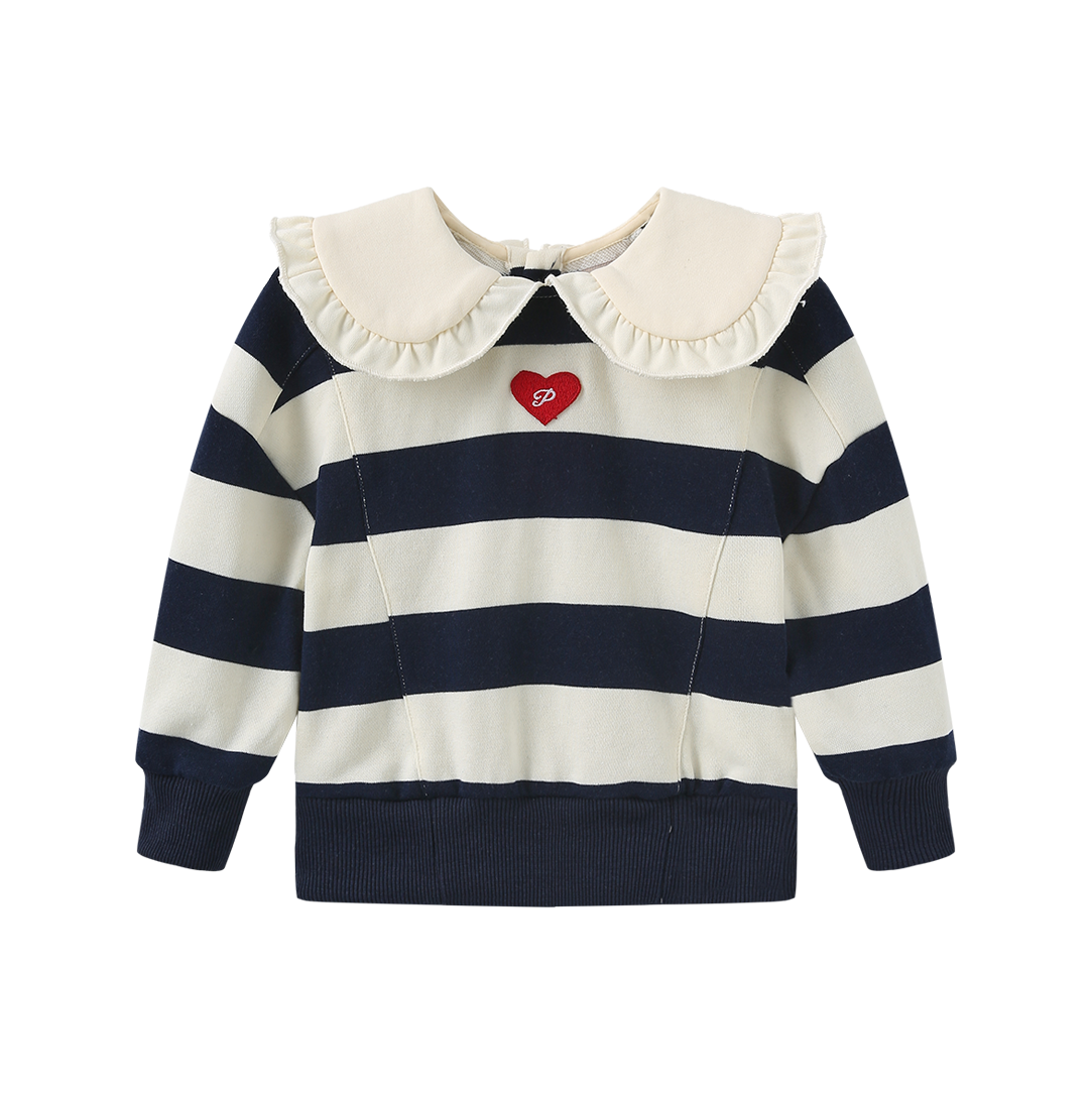 PHIL AND PHOEBE 2PC TRILL STRIPED SWEATSHIRT SET