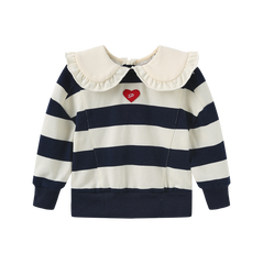 PHIL AND PHOEBE 2PC TRILL STRIPED SWEATSHIRT SET