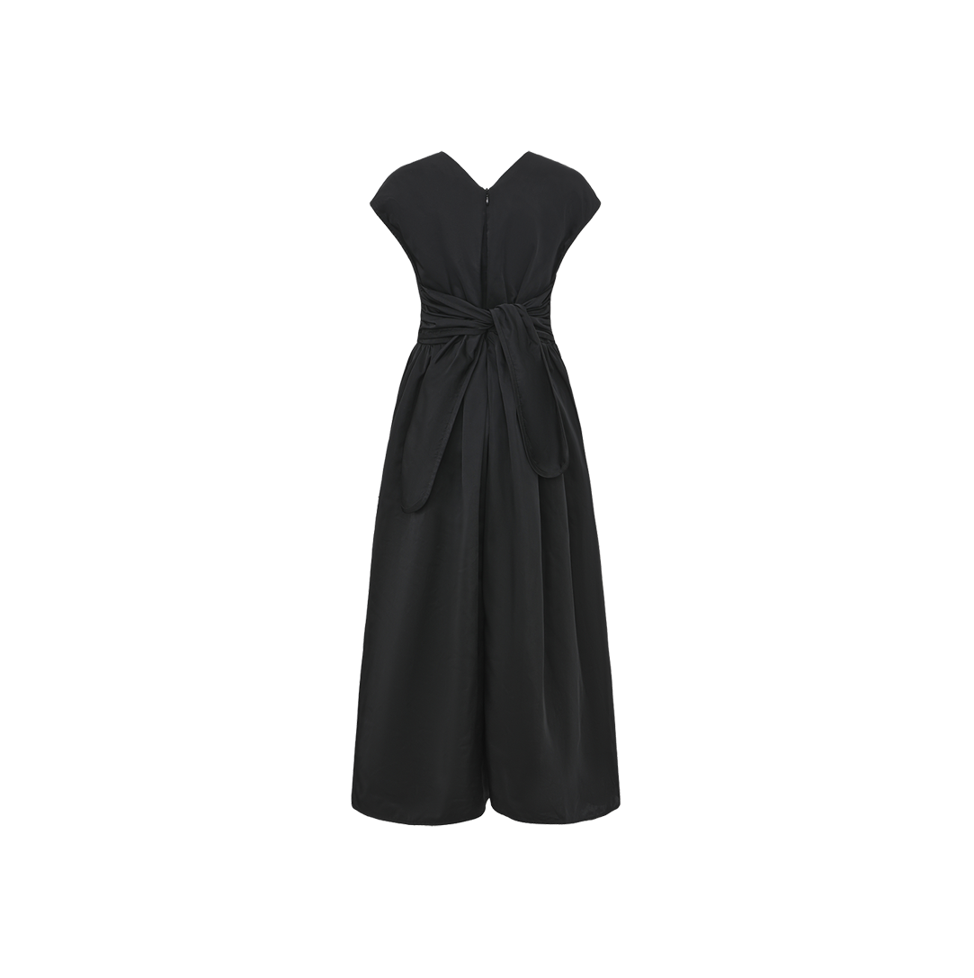 MINIMAL TAFFETA BOW JUMPER