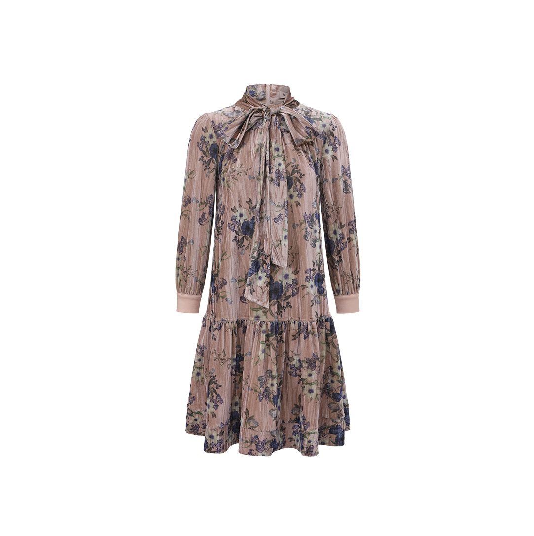 MINIMAL VELVET BOTTOM TIER DRESS