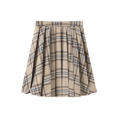 PAPILLON 2PC PAIGE EMBROIDERED FLORAL SWEATER WITH PLAID SKIRT