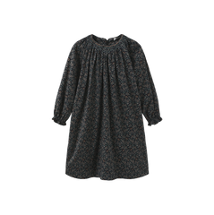 LILOU CORDUROY FLORAL SMOCKING DRESS