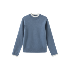 TUSTELLO TONAL KNIT RUFFLE SWEATER