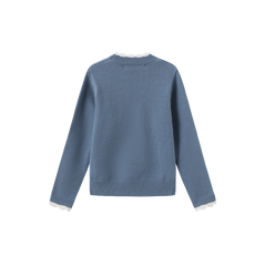 TUSTELLO TONAL KNIT RUFFLE SWEATER
