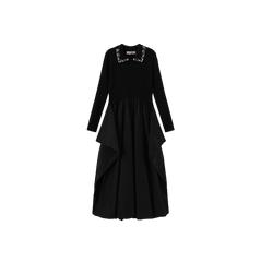 MINIMAL KNIT COLLAR BUBBLE DRESS