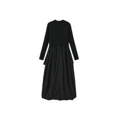 MINIMAL KNIT COLLAR BUBBLE DRESS