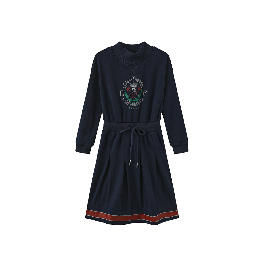 PHIL AND PHOEBE FRIT LOGO SWEATSHIRT DRESS