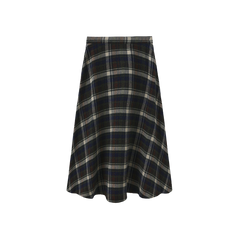 TUSTELLO PIKO PLAID FLARE SKIRT
