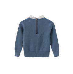 ONE CHILD 2PC PALI SCALLOPED COLLAR KNIT SET
