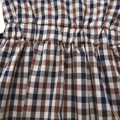 PAPILLON CHECKED BOW WAISTED DRESS