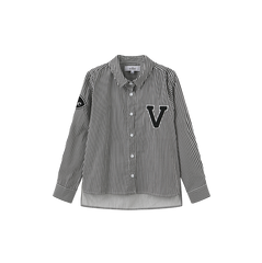 VIBE STRIPED LOGO BLOUSE