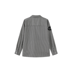 VIBE STRIPED LOGO BLOUSE
