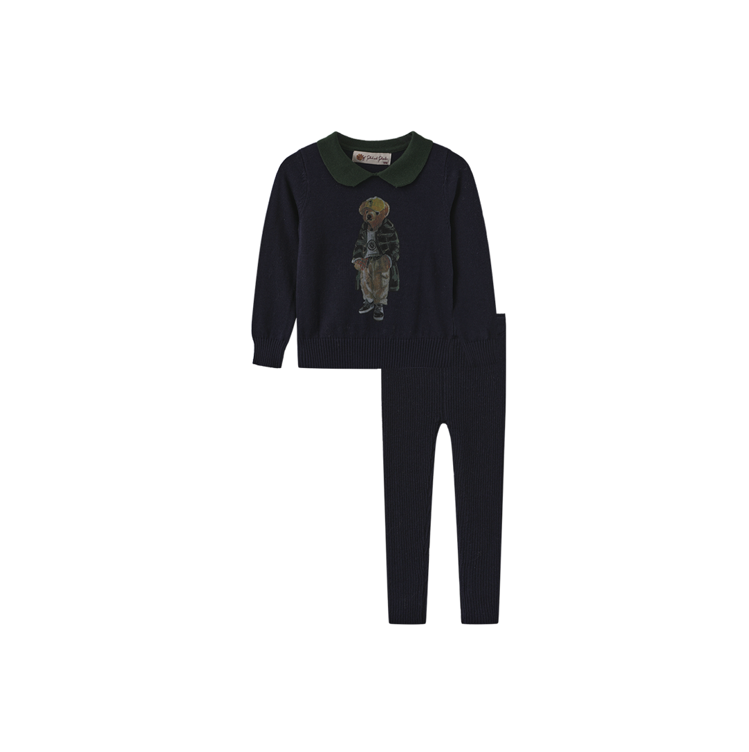 PHIL AND PHOEBE 2PC TANVI BEAR PRINT KNIT SET