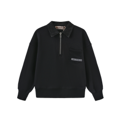 PHIL AND PHOEBE HALF CORDUROY DETAILED SWEATSHIRT