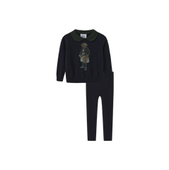 PHIL AND PHOEBE 2PC TANVI BEAR PRINT KNIT SET