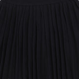 BAMBOO 2PC KNIT TRIM SWEATER WITH PLEATED SKIRT