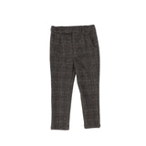 LE BOURDON SINGLE PLEAT FITTED PLAID PANTS