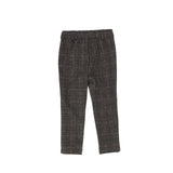 LE BOURDON SINGLE PLEAT FITTED PLAID PANTS