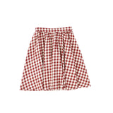 BACE COLLECTION FLANNEL GINGHAM WAISTED FLARE SKIRT