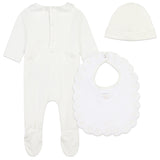 CHLOE 3PC FOOTIE, BIB AND HAT GIFT SET