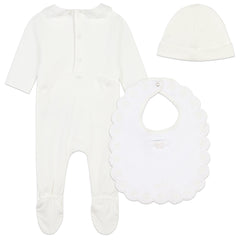 CHLOE 3PC FOOTIE, BIB AND HAT GIFT SET