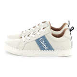 CHLOE SCALLOPED CHLOE LOGO LACE UP SNEAKERS