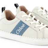 CHLOE SCALLOPED CHLOE LOGO LACE UP SNEAKERS